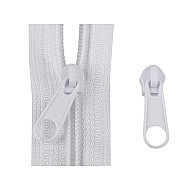 Schieber Zipper zu Spirale Reißverschlüssen 5 mm für Meterware, Weiß
