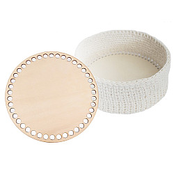 Holzflaschen für Strickkörbe, Ø20 cm - offene Natur