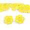 Gestickter thermischer Anhang, Blume (Pack 10 Stück) - gelb