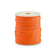Fallschirmschnur / Polyesterschnur mit Reflektorfaden Ø4 mm (rolle 5 m) - Orange Reflex
