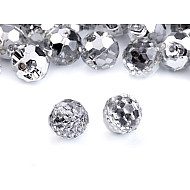 Kristallknöpfe, Ø10 mm (Packung 20 Stück) - Silber
