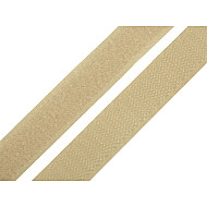 Klettverschluss Haken + Plüsch Breite 20 mm, Beige