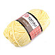 Strickgarn Chenille Velour 100 g, weiss-gelb Strickgarn Chenille Velour 100 g, weiss-gelb