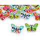 Holzknöpfe dekorativ Schmetterling, Mix, 50 Stück Holzknöpfe dekorativ Schmetterling, Mix, 50 Stück