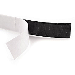 Klettverschluss Haken selbstklebend Breite 20 mm, schwarz, 25 m