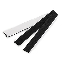 Klettband Haken + Schlaufen selbstklebend geschnitten 20 cm, schwarz, 10 Paar