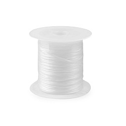 Gummiband / Gummikordel flach 1 mm, weiß