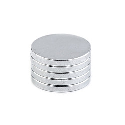 Magnet rund Ø15 mm sehr stark, Nickel, 10 Stück