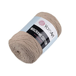 Stricken / Häkeln Baumwoll Makramee, 250 g - Naturbraun