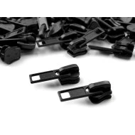 Schieber Zipper für Kunststoff Reißverschlüsse 5 mm, Dunkler Schatten