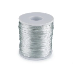 Satin, Ø1 mm (Rolle ca. 80 - 100 m) - hellgrau