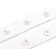Druckknopfband Breite 18mm Meterware, Weiß