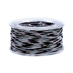 Kordel / Schnur Ø0,8 mm Regenbogen (rolle 50 m) - schwarz - Multicolor