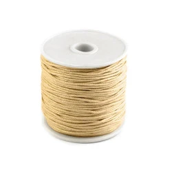 Baumwollschnur gewachst Ø1 mm - Beige