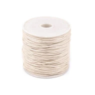 Baumwollschnur gewachst Ø1 mm (rolle ~ 20-30 m) - beige-weiß