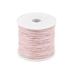 Baumwollschnur gewachst Ø1 mm (rolle ~ 20-30 m) - Hellrosa