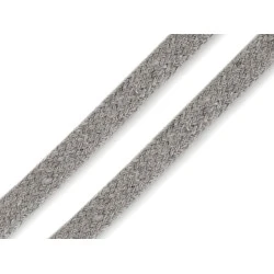 Schnur flach hohl Breite 10 mm (karte 10 m) - hell-grau