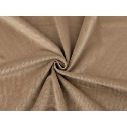 Velvet Uni strukturiert, in Meter - Cappuccino