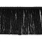 Fransen glänzend Breite 15,5 cm - schwarz, 1 ml.