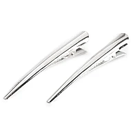 Haarspange mit Zähnchen 75 mm, silber, 4 Stück