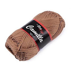 Strickgarn aus Baumwolle Camilla 50 g - hellbraun