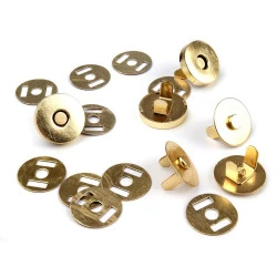 Magnet Verschluss Ø18 mm golden, 5 set