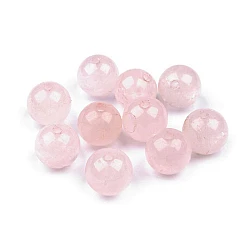Mineralperlen Rosenquarz Ø 8 mm (Packung 10 Stück)