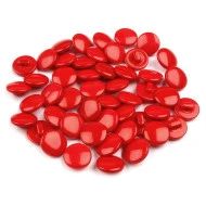 Knopf Größe 20", rote Erdbeere, 10 Stück
