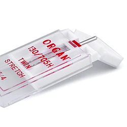 Zwillingsnadeln / doppelnadeln stretch 75/4 organ - Nickel (1 Dosis)