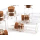 Glasfläschchen mit kork 13x25 mm - Transparent (300 Fläschchen)