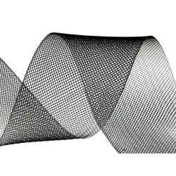 Versteifungsband crinoline / tüll fein breite 4,5 cm - Schwarz (20 Meter)
