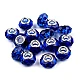 Kunststoffperlen mit facetten und großem loch, 14,5 x 9 mm - Schwarz (20 Stücke)