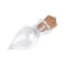 Glasanhänger fläschchen mit kork 13x37 mm tropfen - Transparent (10 Fläschchen)