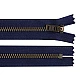 Altmessing-reißverschluss nr. 5, länge 18 cm, für jeans, ykk - Schwarz (1 Stück)