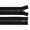 Altmessing-reißverschluss nr. 5, länge 18 cm, für jeans, ykk - Schwarz (1 Stück)