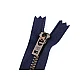 Altmessing-reißverschluss nr. 5, länge 18 cm, für jeans, ykk - Schwarz (1 Stück)