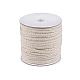 Baumwollgarn / schnur / docht ø5 mm geflochten - Naturfarbe (45 Meter)