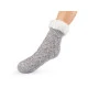 Wintersocken für damen/mädchen mit fell und anti-rutsch emi ross - Grau (1 Paar)