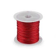 Kordel geglättet, glänzend ø 1 mm - Rot (1 Stück)