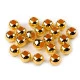 Kunststoffperlen metalic mit großem loch, 8 x 10 mm - Gold metall (1200 Stücke)