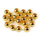 Kunststoffperlen metalic mit großem loch, 8 x 10 mm - Gold metall (1200 Stücke)