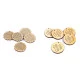 Holzanhänger zum besticken ø45 mm blume, herz - Natürlich (5 Stücke)