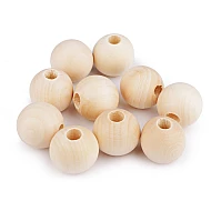 Holzperlen nicht lackiert ø25 mm - Natürlich hell (10 Stücke)