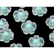 Kunststoffperlen blume matt ø 13 mm - Blau fein (10 Gramm)