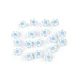 Kunststoffperlen blume matt ø 13 mm - Blau fein (10 Gramm)