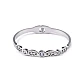 Armband aus edelstahl mit geschliffenen steinchen - Silber (1 Stück)