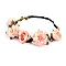 Elastisches haarband mit blumen - Puder-lachs (1 Stück)