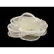 Brosche/haarschmuck organzablume, ø 10,5 cm - Hell-créme (1 Stück)