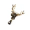 Brosche mit geschliffenen steinchen hirsch - Gold (1 Stück)
