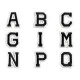Aufbügler buchstaben - Schwarz (1 Stück)